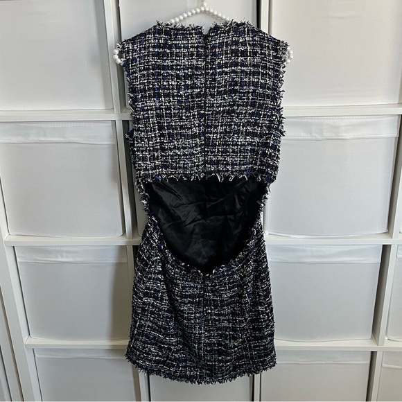 L'Academie Revolve Tweed Cut Out Mini Dress Black Multi - Picture 7 of 7